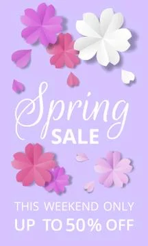 Paper flowers Stock Illustration