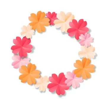 Paper flowers Stock Illustration