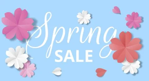 Paper flowers Stock Illustration