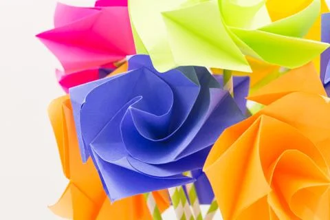 Paper Flowers Stock Photos