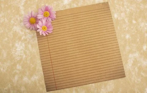 Paper with flowers Stock Photos