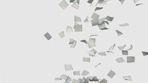 Paper Flying Left to Right Vídeo Stock 222403783