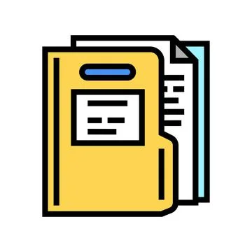 Paper folder color icon vector illustration Illustrazione stock