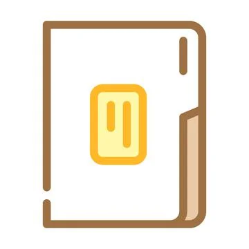 Paper folder color icon vector illustration Illustrazione stock