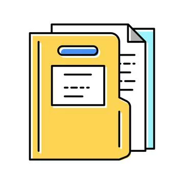 Paper folder color icon vector illustration Stock Illustration