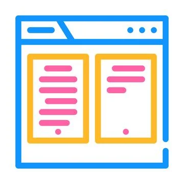 Paper folder color icon vector illustration Illustrazione stock