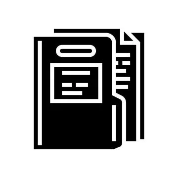 Paper folder glyph icon vector illustration Stock Illustration