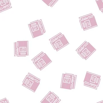 Paper folder glyph seamless pattern 库存插图
