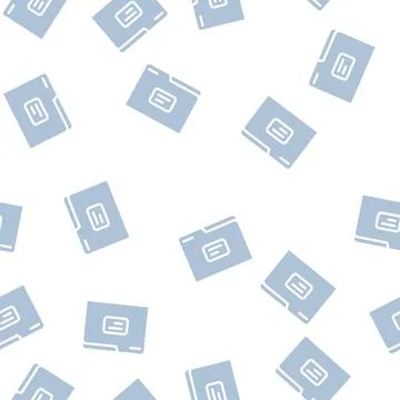 Paper folder glyph vector seamless pattern Stock Illustration