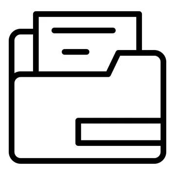 Paper folder icon outline vector. File document Stock Illustration