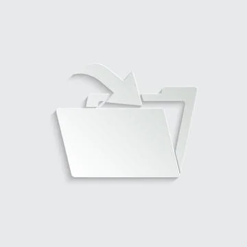 Paper folder icon -  vector Stock Illustration