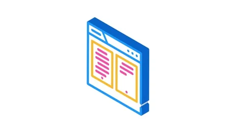 Paper folder isometric icon animation Stock Footage 327295965