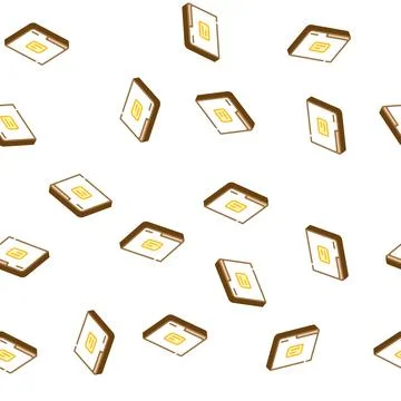 Paper folder isometric icon seamless pattern Stock Illustration