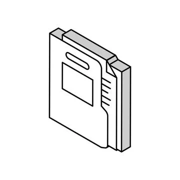 Paper folder isometric icon vector illustration Illustrazione stock