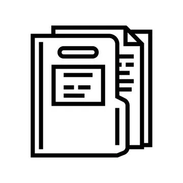 Paper folder line icon vector illustration Illustrazione stock