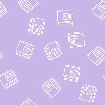 Paper folder line seamless pattern Illustrazione stock