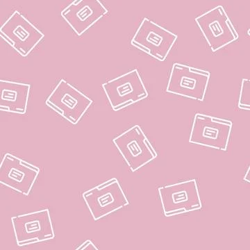 Paper folder line vector seamless pattern Stock Illustration