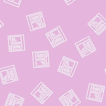 Paper folder line vector seamless pattern Illustrazione stock