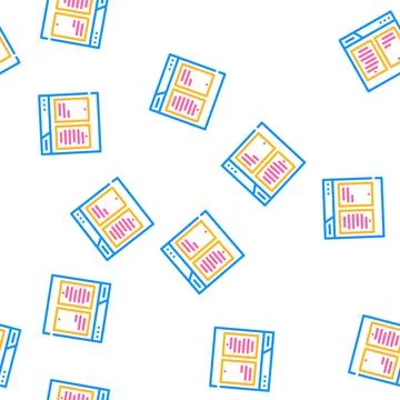 Paper folder vector seamless pattern Illustrazione stock