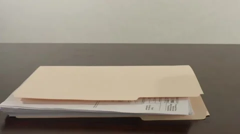 Paper Folders Stacked Stock Footage 49135602