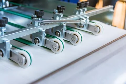 Paper Folding Machine Transfer Wheels Rollers Engineering Machinery Print Pro Stock Photos