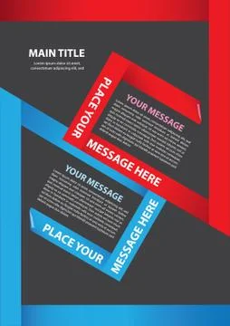 Paper folding Vector Layout Design Stock Illustration