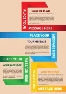 Paper folding Vector Layout Design Stock Illustration