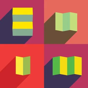 Paper forms. Folded paper Stock Illustration