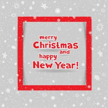 Paper frame Christmas shadow Stock Illustration