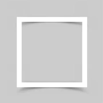 Paper frame shadow gray background Illustrazione stock