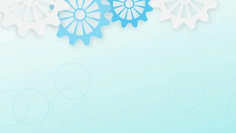 Paper gears rotating blue background seamless loop Stock Footage 345601353