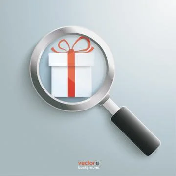 Paper gift loupe Stockillustratie