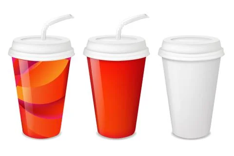 Paper glasses set Stock Illustration