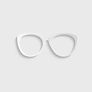 Paper glasses vector icon. sun glasses sign Stock Illustration