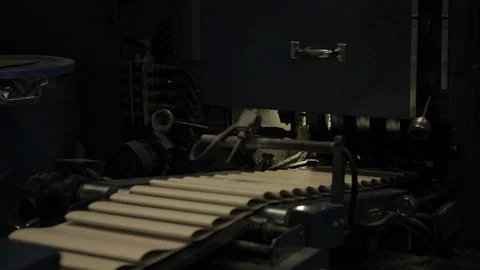 Paper Going Through Machine in Factory Stock-Footage 113016908