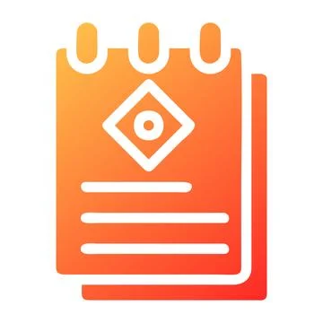 Paper gradient solid illustration vector and logo Icon new year icon perfect. Illustrazione stock