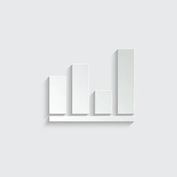 Paper  graph icon vector. chart symbol Stock Illustration