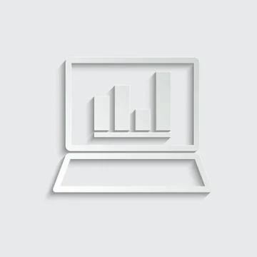 Paper  graph icon vector. chart symbol Stock Illustration