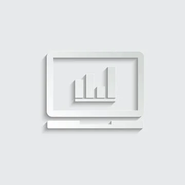 Paper  graph icon vector. chart symbol Stock Illustration