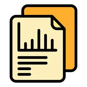 Paper graph icon vector flat Illustrazione stock
