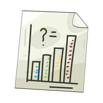 Paper graph illustration Ilustración de archivo