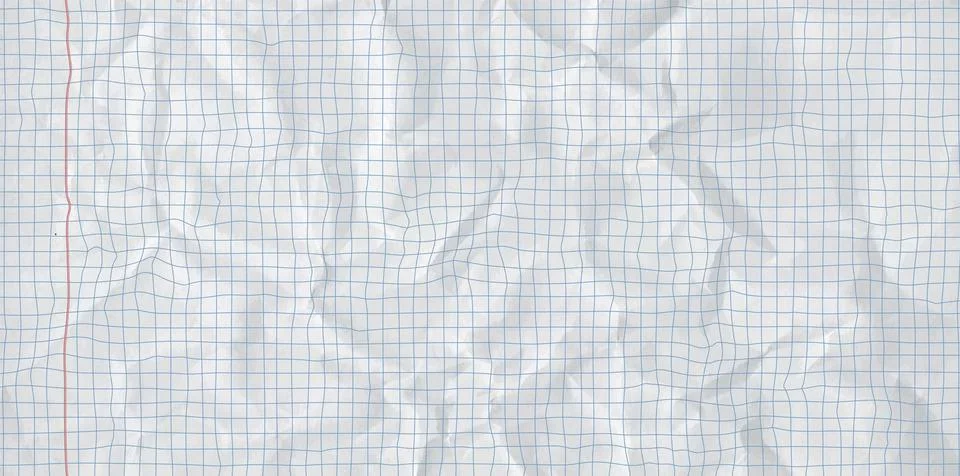 Paper graph square with notebook background texture and white school note. Grid Illustrazione stock