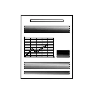 Paper with graph , Vector illustration Stock Illustration