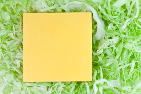 Paper with green vegetables Foto stock