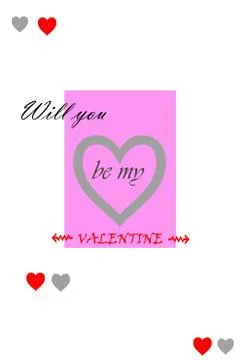 Paper greeting card concept. Will you be my valentine? Stock Illustration