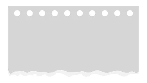 Paper grey piece of notebook. Design mockup of blank sheet. element for scrap Stock Illustration
