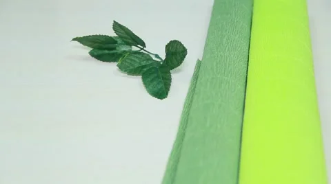 Paper for handmade on white table Stock Footage 49761444