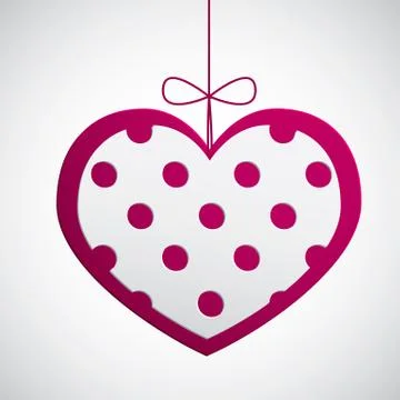 Paper hanging heart Stock Illustration