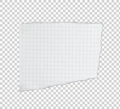 Paper has grid lines torn into pieces on transparent background png file Stock Photos