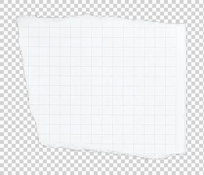 Paper has grid lines torn into pieces on transparent background png file Stock Photos